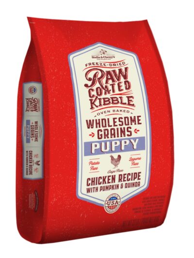 Stella & Chewy's Dog Raw Coated Wholesome Puppy Chicken Pumpkin Quinoa 22Lb