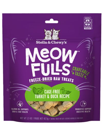 Stella & Chewys Cat Meowfulls Freeze Dried Treat Turkey & Duck 1.5oz.