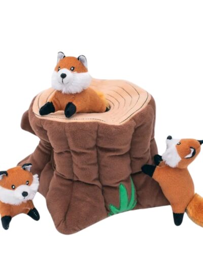 ZippyPaws Zippy Burrow Dog Toy Fox Stump 1ea/XL