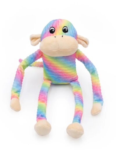 Zippypaws Spencer The Crinkle Monkey Rainbow Large