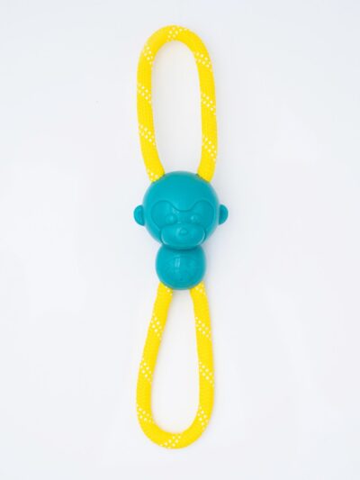 ZippyPaws ZippyTuff Monkey RopeTugz Dog Toy Teal/Yellow 1ea/MD
