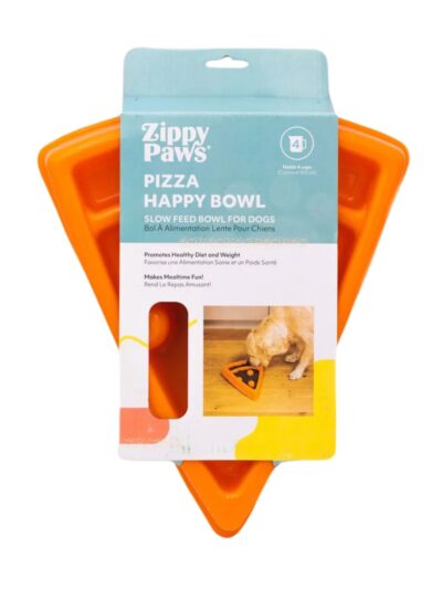 Zippypaws Happy Bowl Slow Feeder Pizza Orange Medium