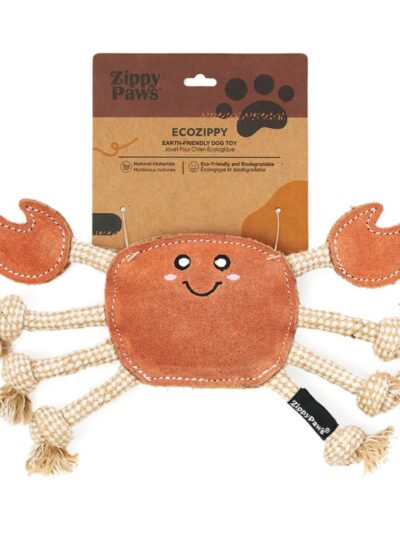 Zippypaws Ecozippy Suede & Rope Buddies Crab