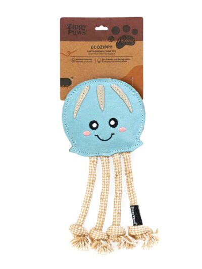 Zippypaws Ecozippy Suede & Rope Buddies Octopus