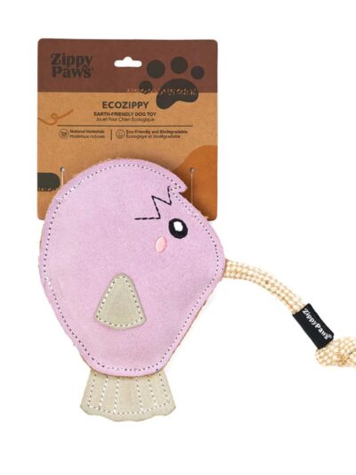 Zippypaws Ecozippy Suede & Rope Buddies Angel Fish