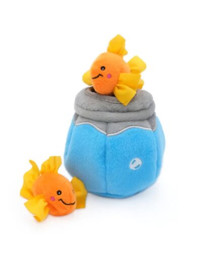 Zippyclaws Burrow Fish In Bowl Catnip Small