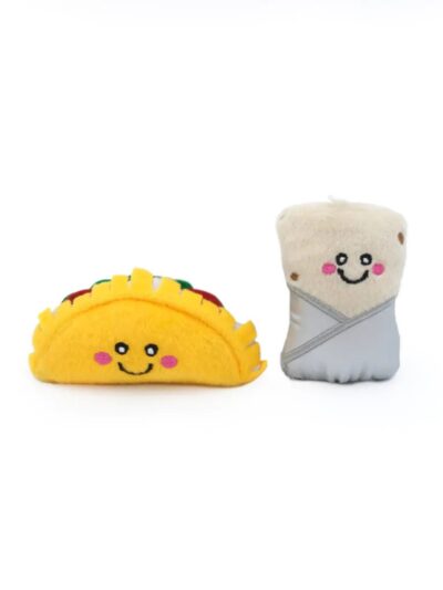 Zippyclaws Nomnomz Taco And Burrito Catnip Small-2 Pk