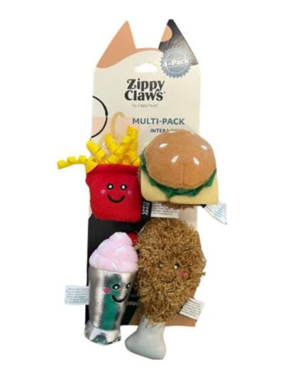 Zippyclaws Nomnomz Fast Food Small-4 Pk