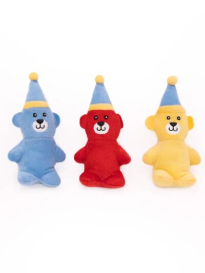 Zippypaws Birthday Miniz Birthday Bears XSmall-3 Pk
