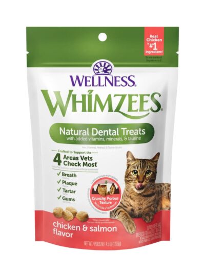 Whimzees Cat Dental Treat Chicken Salmon 4.5Oz