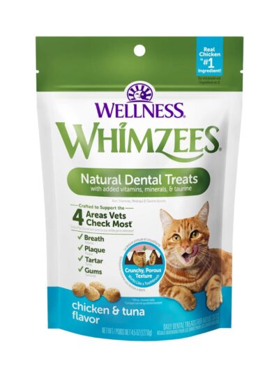 Whimzees Cat Dental Treat Chicken Tuna 4.5Oz