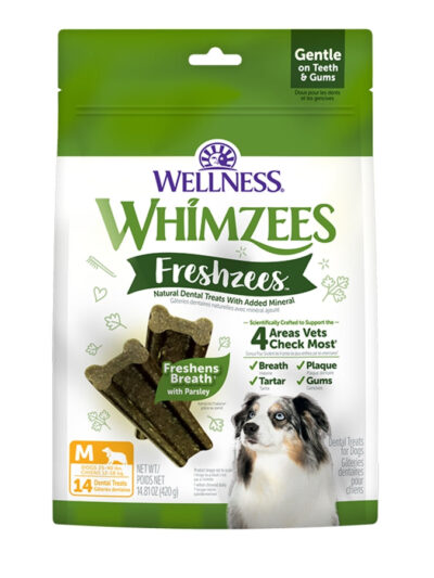 Whimzees Freshzees Dog Dental Treats Medium Size Stick 14ct