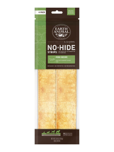 EARTH ANIMAL DOG NO-HIDE STRIPS PORK 4 PACK
