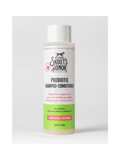 Skout'S Honor Dog & Cat Probiotic Shampoo & Conditioner Sunkissed Coconut 16Oz