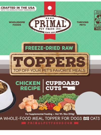 Primal Dog-Cat Fd Raw Topper Cupboard Cuts Chicken 18oz.