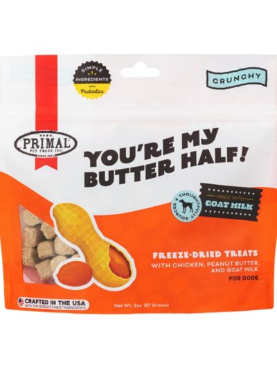 Primal Dog Freeze-Dried You'Re My Butter Half Chicken Peanut Butter With Goat Milk 2oz.