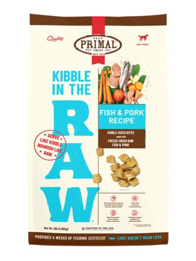 Primal Dog Freeze-Dried Kibble In The Raw Fish 9Lb