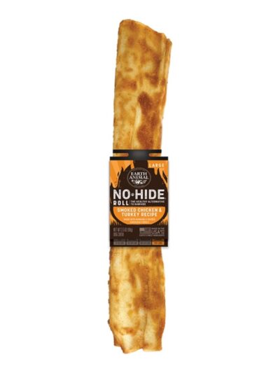 Earth Animal Dog No-Hide BBQ Roll Chicken/Turkey Large 24 Count