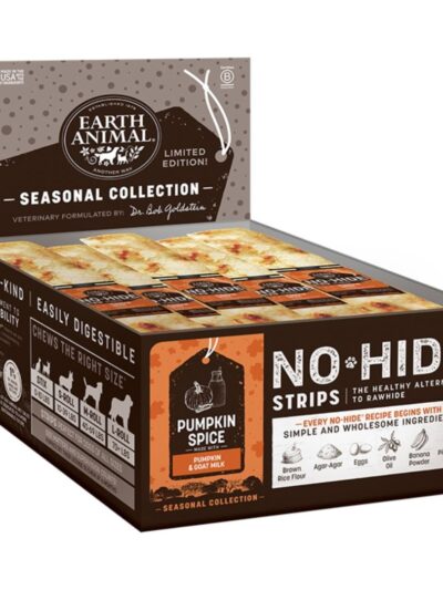 Earth Animal Dog No-Hide Strips Pumpkin Spice 60 Count