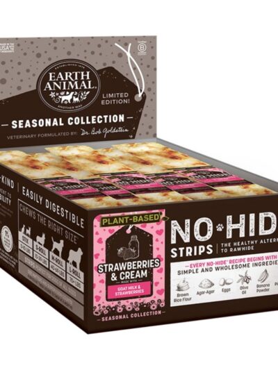 Earth Animal Dog No-Hide Strips Strawberry & Cream 60 Count