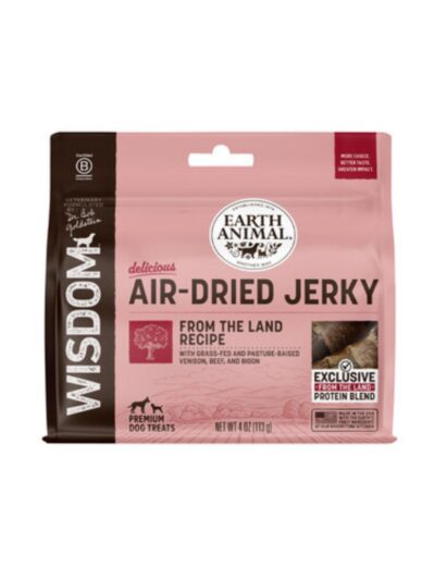 Earth Animal Dog Wisdom Air-Dried Jerky From The Land 4oz.