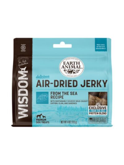 Earth Animal Dog Wisdom Air-Dried Jerky From The Sea 4 oz.
