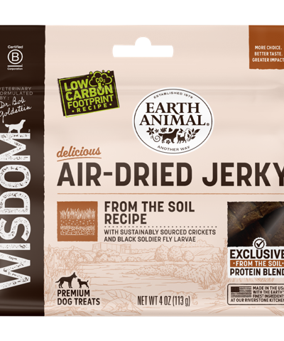 Earth Animal Dog Wisdom Air-Dried Jerky From The Soil 4 oz.