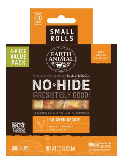 EARTH ANIMAL DOG NO-HIDE CHICKEN ROLLS SMALL VALUE 6 PACK