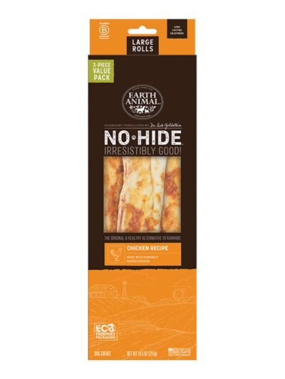 EARTH ANIMAL DOG NO-HIDE CHICKEN ROLLS LARGE VALUE 3 PACK