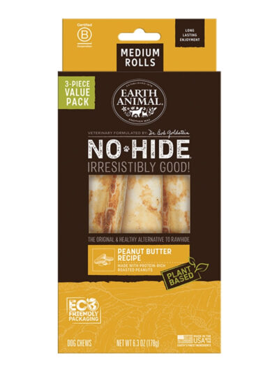 ARTH ANIMAL DOG NO-HIDE PEANUT BUTTER ROLLS MEDIUM VALUE 3 PACK