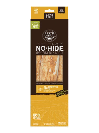 EARTH ANIMAL DOG NO-HIDE PEANUT BUTTER ROLLS LARGE VALUE 3 PACK