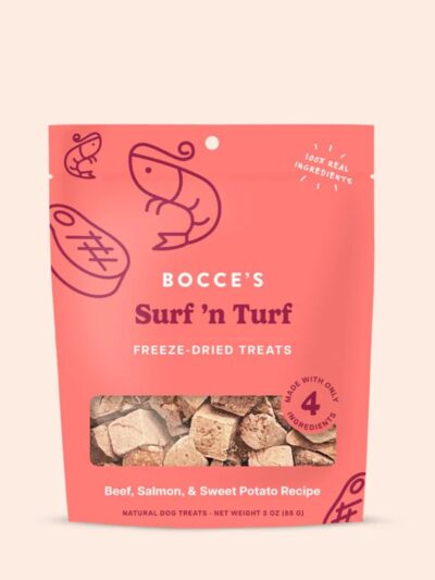 Bocce'S Bakery Dog Freeze Dried Surf'N Turf Treat 3Oz