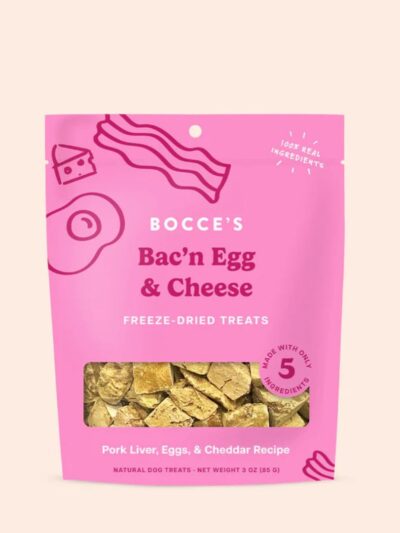 Bocce'S Bakery Dog Freeze Dried Bac'N Egg & Cheese Treat 3oz.