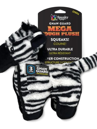 Spunkypup Mega Tough Plush Zebra Jumbo