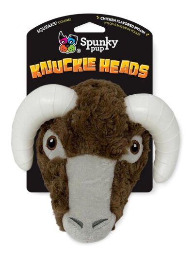 Spunkypup Knuckleheads Plush-Chew Toy Ram One Size