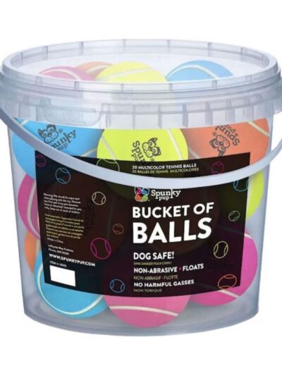 Spunkypup Bucket Of Balls Tennis Balls 20 Pc