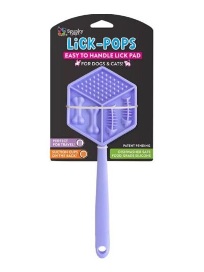 Spunkypup Lick Pops Lick Pad Spatula Hexagon