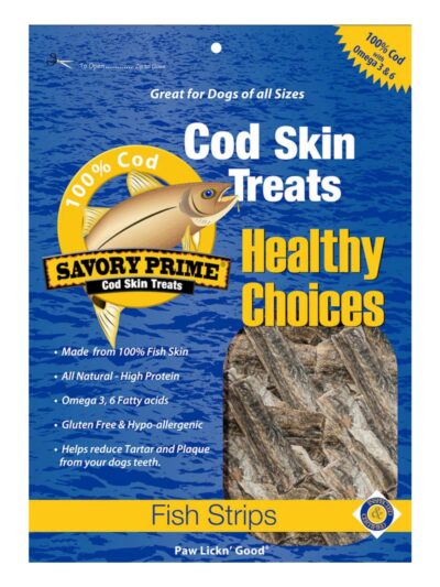 Savory Prime Cod Skin Strips Dog Treat 1ea/8 oz
