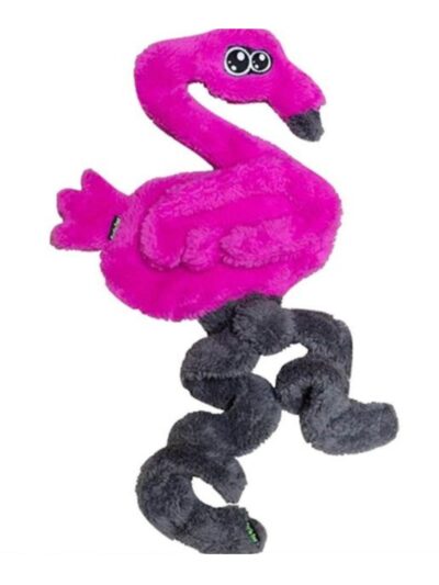 Cycle Dog Duraplush Springy Flamingo Dog Toy Pink Medium