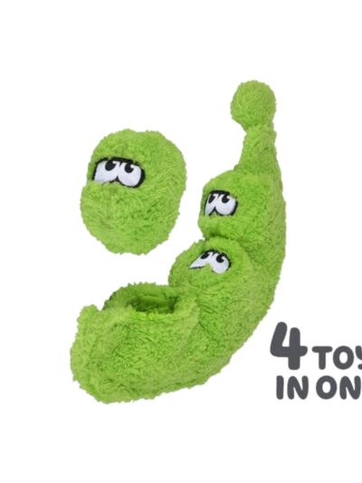 Cycle Dog Duraplush Peas In A Pod Puzzle Dog Toy Green Medium