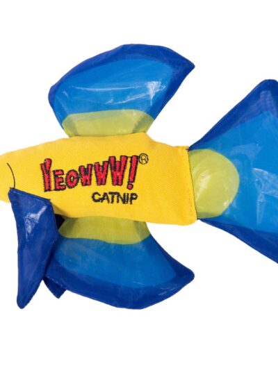Yeowww Mo Betta Fish Catnip Cat Toy Blue,