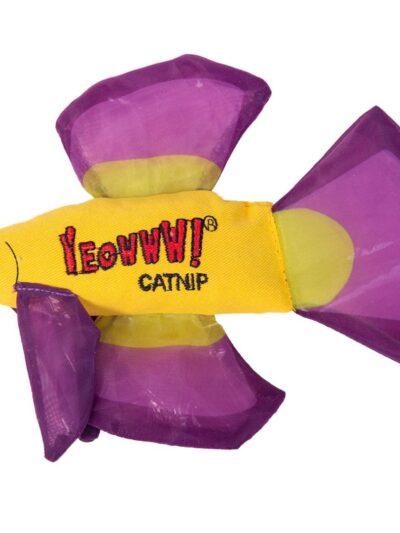 Yeowww Mo Betta Fish Catnip Cat Toy Purple,