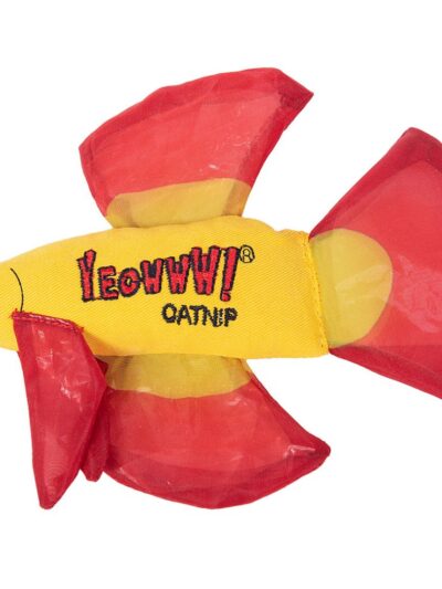 Yeowww Mo Betta Fish Catnip Cat Toy Red,