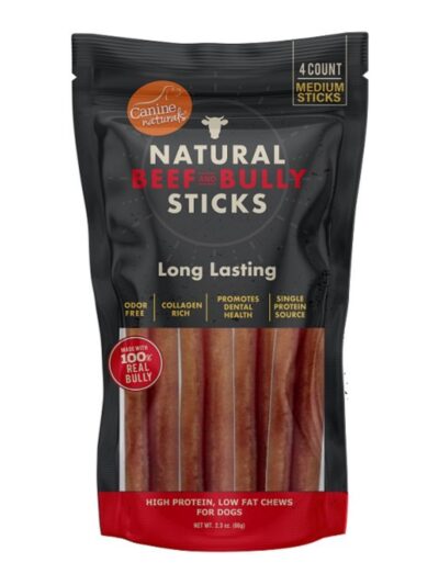 Canine Natural Beef & Bully Sticks Dog 2.3oz. 5" 4Ct