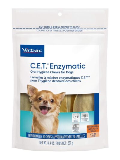 C.E.T. Enzymatic Oral Hygiene Chews For Dogs Beef/Chicken XSmall 30 Count