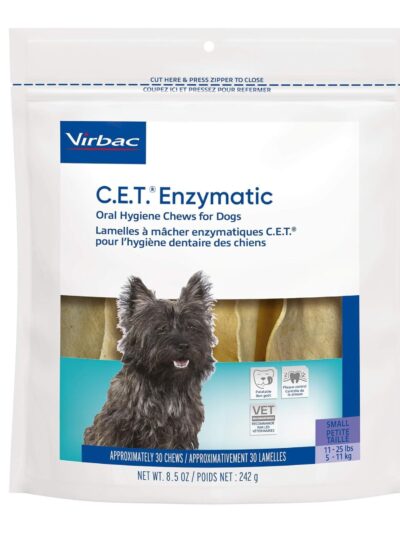 C.E.T. Enzymatic Oral Hygiene Chews For Dogs Beef/Poultry Small 30 Count