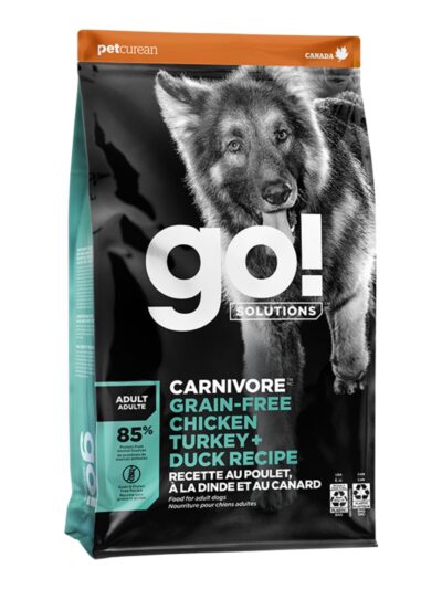 Go! Dog Carnivore Grain Free Adult Chicken, Turkey & Duck 22Lb