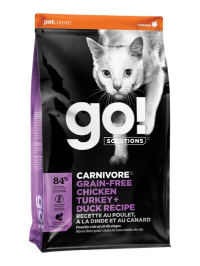 Go! Cat Carnivore Grain Free Chicken, Turkey & Duck 8Lb