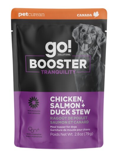 Go! Dog Booster Tranquility Stew Chicken, Salmon & Duck 2.8oz. (Case of 24)