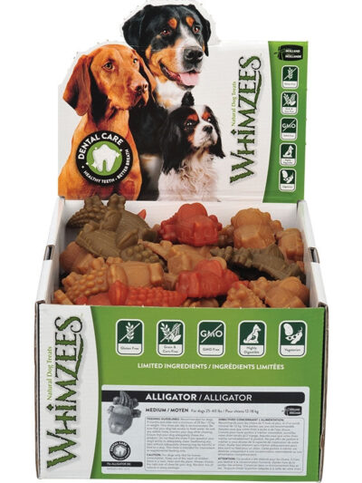 Whimzees Alligator Medium 75 Count Bulk Box